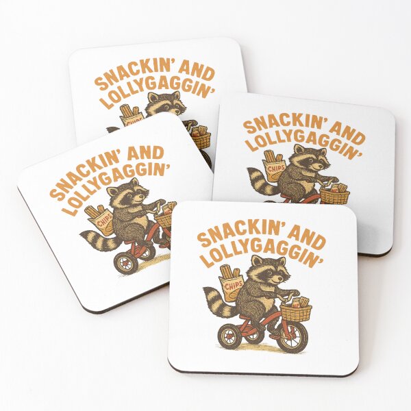 Item preview, Snackin’ and Lollygaggin’ Vintage Raccoon Trike Shirt designed and sold by Zippitydodads.