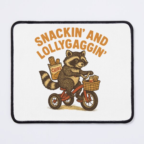 Item preview, Snackin’ and Lollygaggin’ Vintage Raccoon Trike Shirt designed and sold by Zippitydodads.