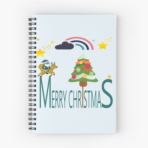 Item preview, Santa and Reindeer Flying Over Christmas Tree – Festive Merry Christmas Design designed and sold by Anusham Digital Arts.