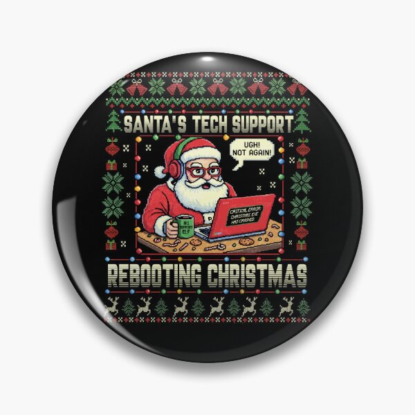Item preview, Santa's Tech Support Rebooting Christmas designed and sold by Patchina.