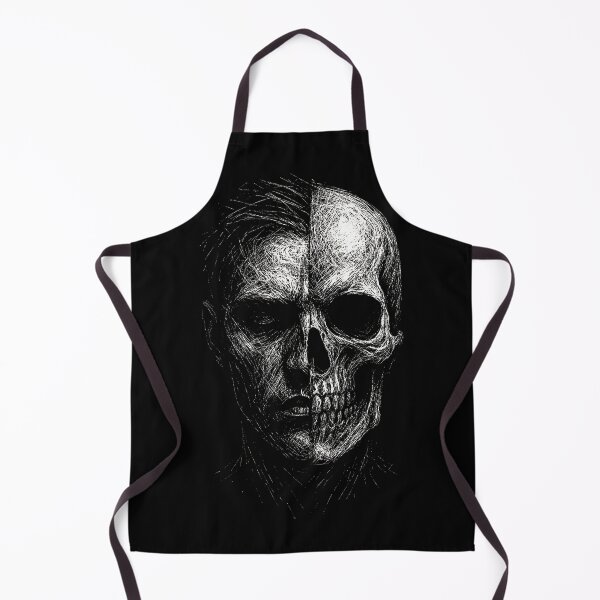 Item preview, Half Skull Face — Life and Death Gothic Contrast designed and sold by Mortisigil.