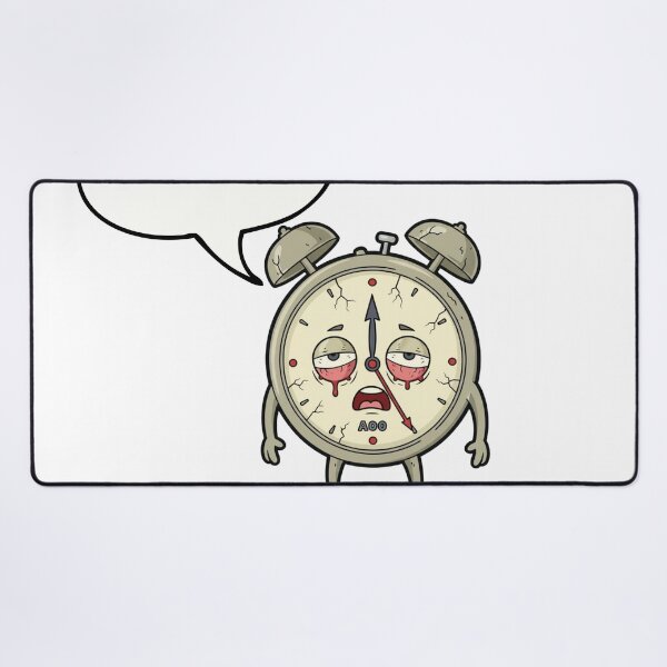 Item preview, Exhausted Alarm Clock Sticker - "It's Time To Work" Funny Morning Mood Meme | Anti-Morning Person Gift designed and sold by Wat da shop?.
