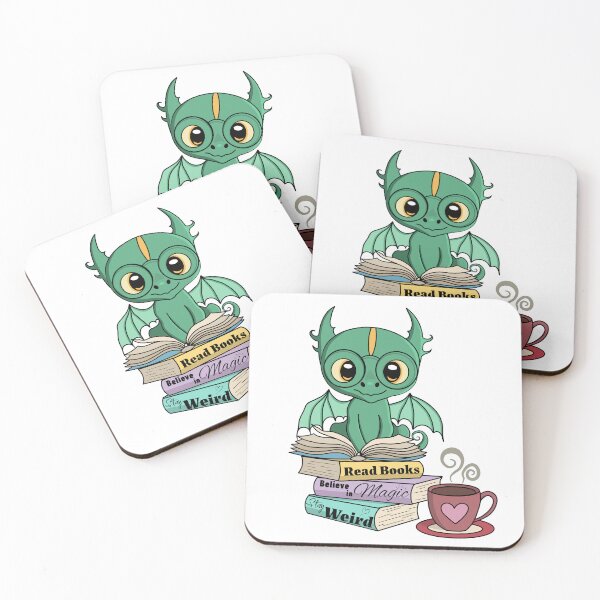 Item preview, Book Dragon – Read Books • Believe in Magic • Stay Weird designed and sold by Petal & Flame.