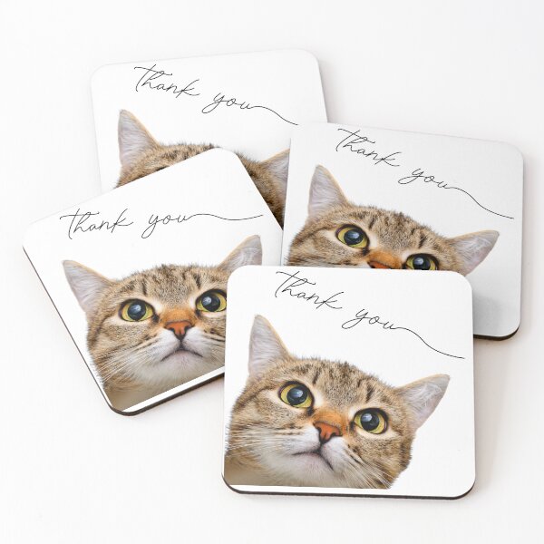Item preview, Up-Close Cat's Big-Eyed "Thank You" designed and sold by Naturich.