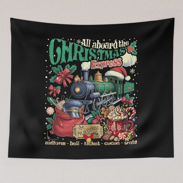 Item preview, All Aboard the Christmas express Train designed and sold by MackenzieBin.