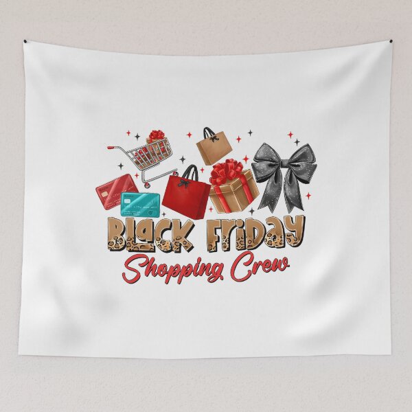 Item preview, Shopping Holiday 2025 Happy Christmas Sale Friday Funny Black designed and sold by Kraigsarina.