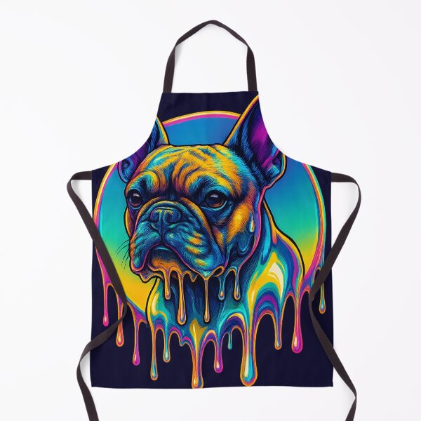 Item preview, French Bulldog Chrome Drip – Neon Luxury Dog Art | Y2K Pet Glow Series designed and sold by Savannarojas.