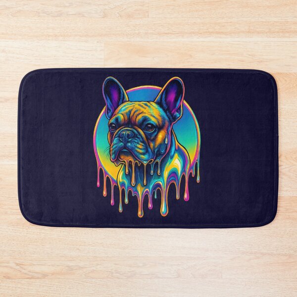 Item preview, French Bulldog Chrome Drip – Neon Luxury Dog Art | Y2K Pet Glow Series designed and sold by Savannarojas.