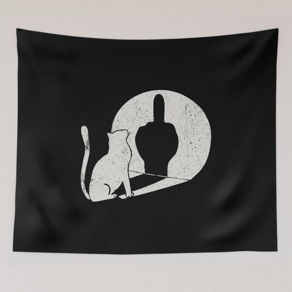 Item preview, Cat Middle Finger - Funny Shadow Light Sarcasm Humor designed and sold by mazenyverxa.