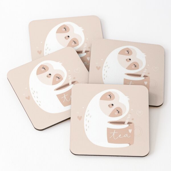 Item preview, Cute Sloth Hugging Tea Cup – Cozy Minimalist Illustration designed and sold by anandsiva2703.