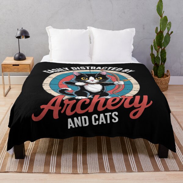 Item preview, Easily Distracted by Archery and Cats Funny designed and sold by August4Laughs25.