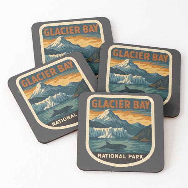 Item preview, Vintage American National Park Print: Glacier Bay designed and sold by PinUpPizzazz.