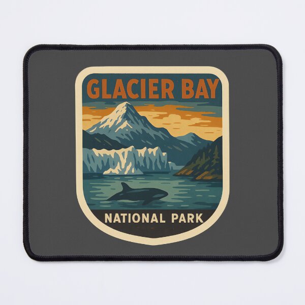 Item preview, Vintage American National Park Print: Glacier Bay designed and sold by PinUpPizzazz.