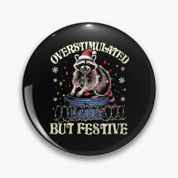Item preview, overstimulated but festive raccoon christmas designed and sold by MackenzieBin.