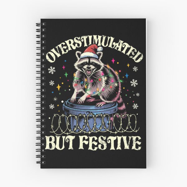Item preview, overstimulated but festive raccoon christmas designed and sold by MackenzieBin.