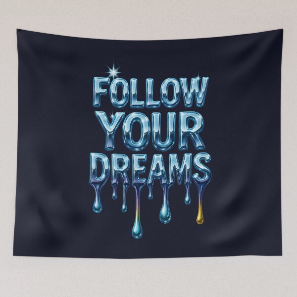 Item preview, FOLLOW YOUR DREAMS – Ice Chrome Drip Motivation designed and sold by Savannarojas.
