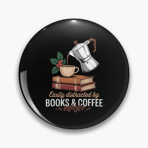 Item preview, Easily Distracted by Books & Coffee Readers Cozy designed and sold by August4Laughs25.