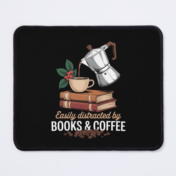 Item preview, Easily Distracted by Books & Coffee Readers Cozy designed and sold by August4Laughs25.