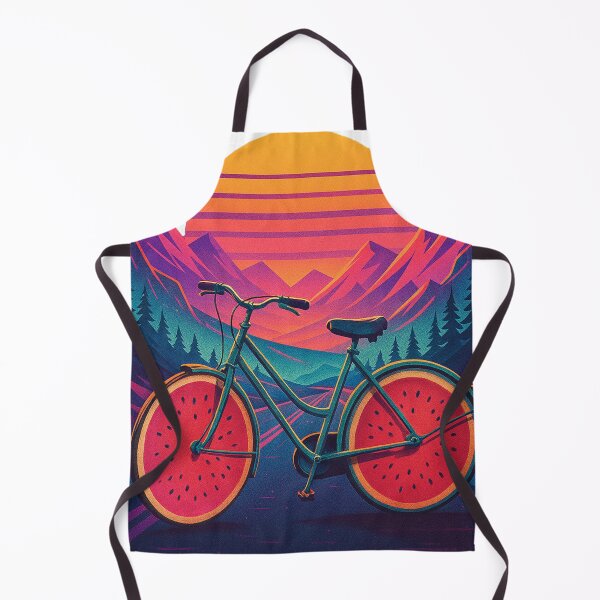 Item preview, "Wheels of Nostalgia: The Watermelon Bike on a Retro Mountain Road" designed and sold by Picturee.