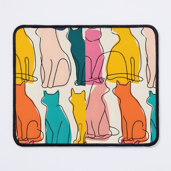 Item preview, Abstract One-Line Cat Pattern designed and sold by Pixelmancy.