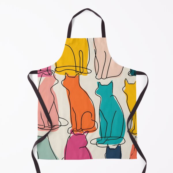 Item preview, Abstract One-Line Cat Pattern designed and sold by Pixelmancy.
