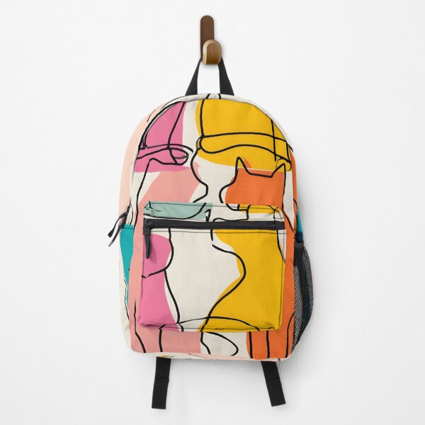 Item preview, Abstract One-Line Cat Pattern designed and sold by Pixelmancy.