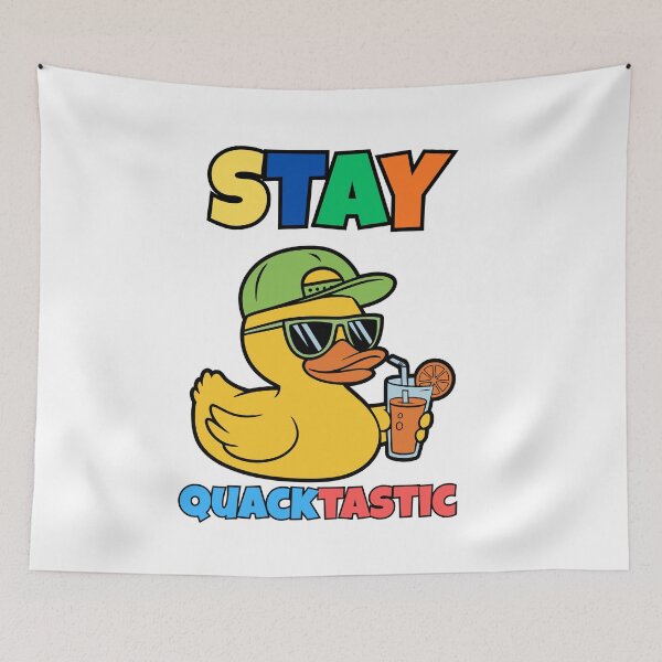 Item preview, Stay Quacktastic - Cool Retro Funny Duck with Sunglasses and Juice designed and sold by SaadArtCo.