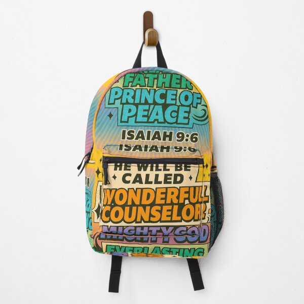 Item preview, Isaiah 9:6 - Wonderful Counselor Mighty God Everlasting Father Prince of Peace Vibrant Christian Scripture Art designed and sold by AnTartstudios.