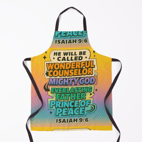 Item preview, Isaiah 9:6 - Wonderful Counselor Mighty God Everlasting Father Prince of Peace Vibrant Christian Scripture Art designed and sold by AnTartstudios.