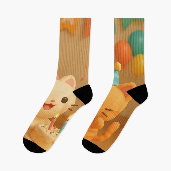 Item preview, Two cats celebrate their birthday, kawaii gift idea designed and sold by Mauswohn.