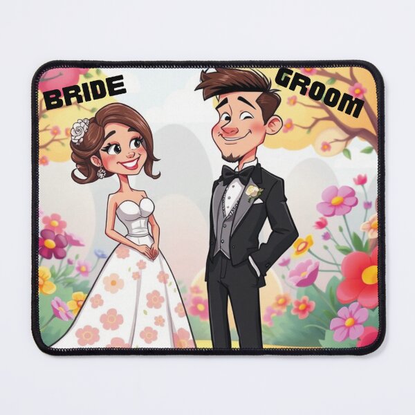 Item preview, Whimsical Garden Wedding Couple Portrait designed and sold by Mindful56.