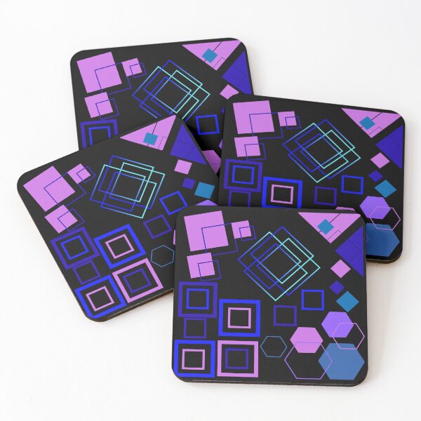 Artikelvorschau, Abstraktes geometrisches Formenmuster | Modernes Design in Blau und Lila entworfen und verkauft von digitaldemart.