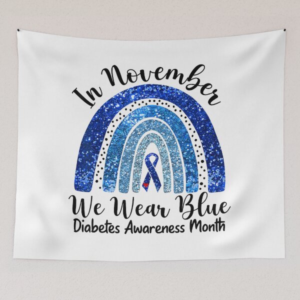 Item preview, Vintage November Support Style Quote Bow Blue Month designed and sold by Williammarger.