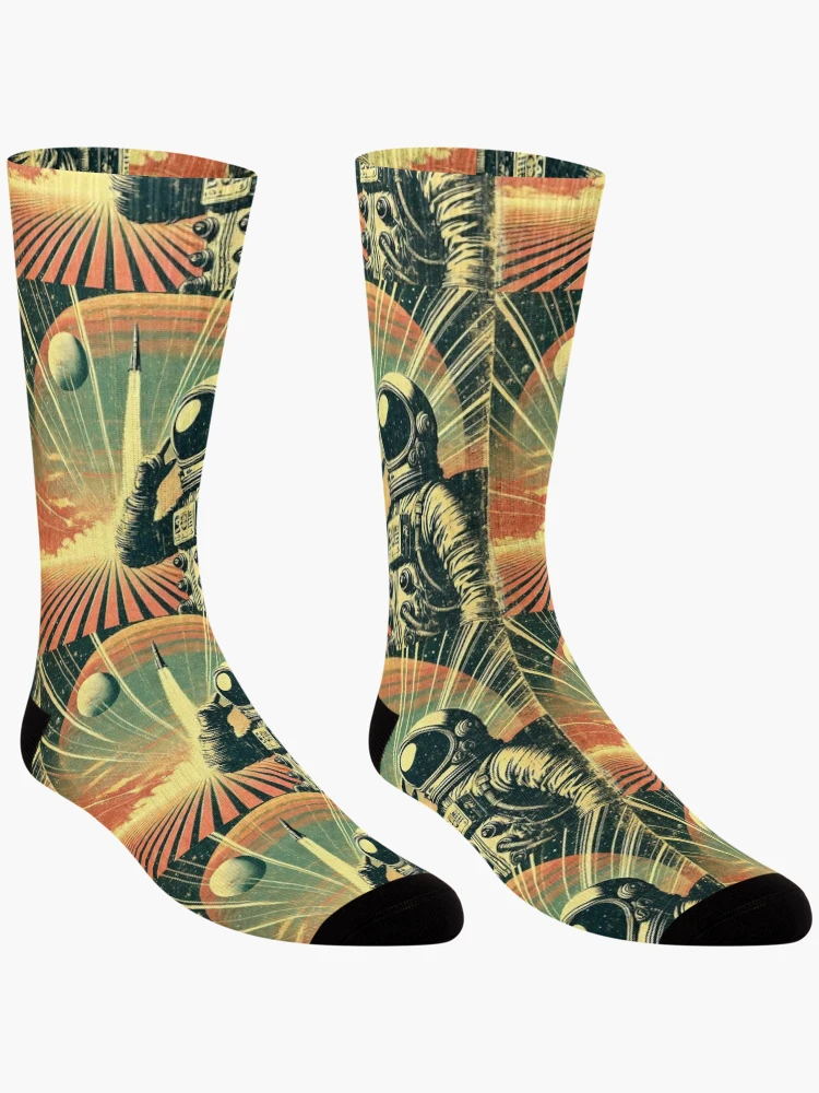 Thumbnail 3 of 5, Socks, Spaceman designed and sold by deepdrinks.