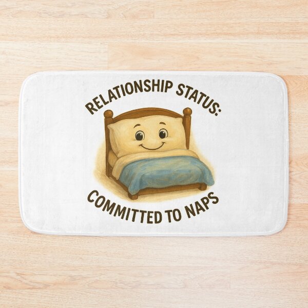 Item preview, Relationship Status: Committed to Naps – Cozy Happy Bed Funny Design designed and sold by TheJoyfulPen.