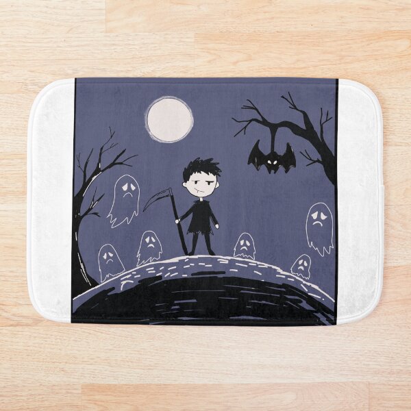 Artikelvorschau, Lustiges T-Shirt mit Sensenmann-Comic – Lächeln, es ist wieder Weltuntergang entworfen und verkauft von Popstudio85.