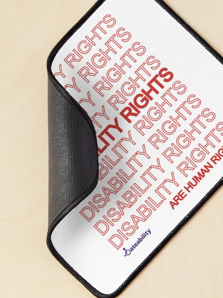 Thumbnail 2 of 5, Mouse Pad, Disability Rights! designed and sold by Dateability.
