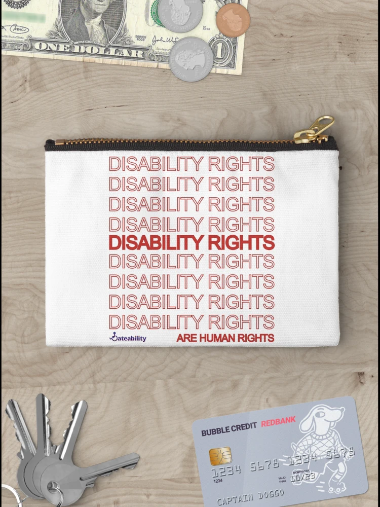 Thumbnail 3 of 4, Zipper Pouch, Disability Rights! designed and sold by Dateability.