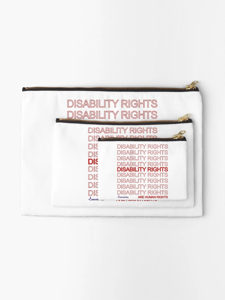 Thumbnail 2 of 4, Zipper Pouch, Disability Rights! designed and sold by Dateability.