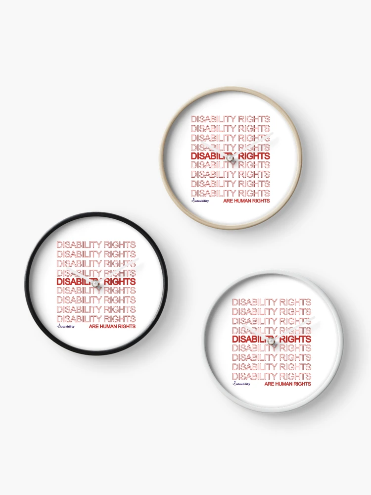 Thumbnail 3 of 4, Clock, Disability Rights! designed and sold by Dateability.