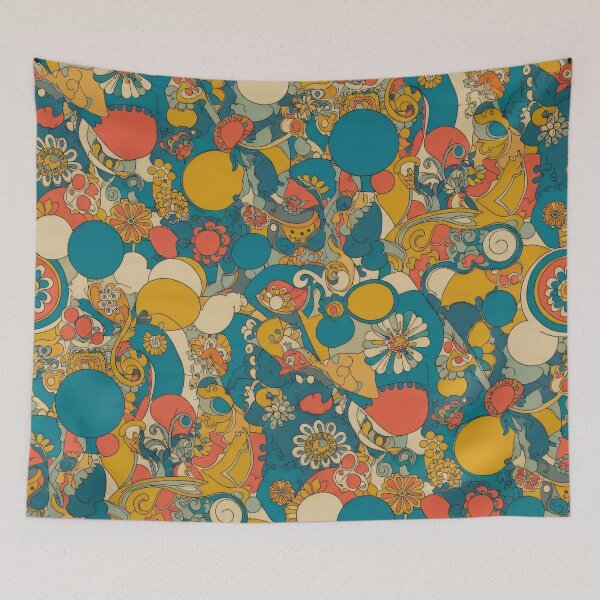 Item preview, Retro Psychedelia designed and sold by Kaleidoscope Print.