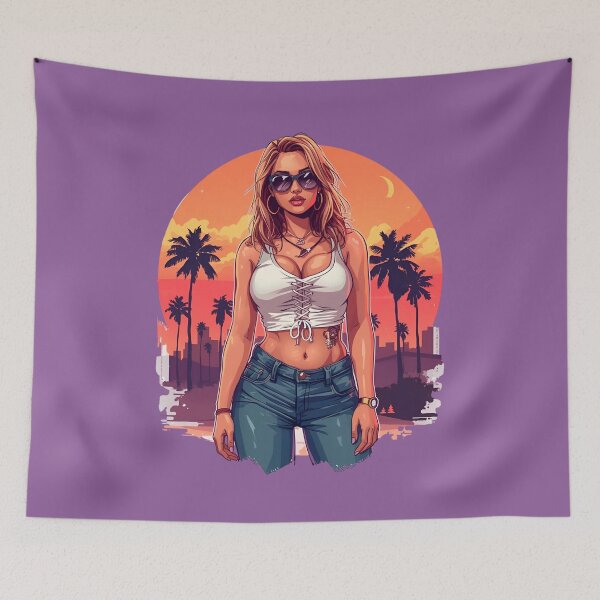 Item preview, Hot Summer Beach Babe designed and sold by ArtCustomDesign.