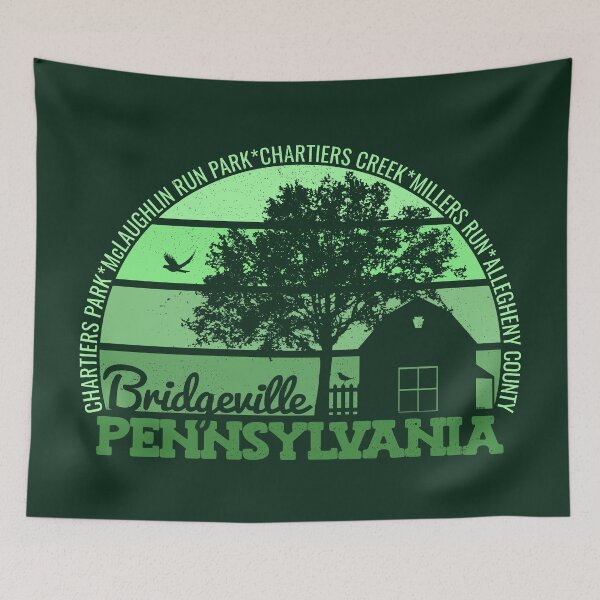 Item preview, Bridgeville Pennsylvania Sunset Retro Vintage Local Pride Logo designed and sold by CRHPOD20.