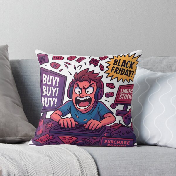 Item preview, Black Friday Gamer Rage – Funny Add to Cart Chaos designed and sold by ShirtHatch.