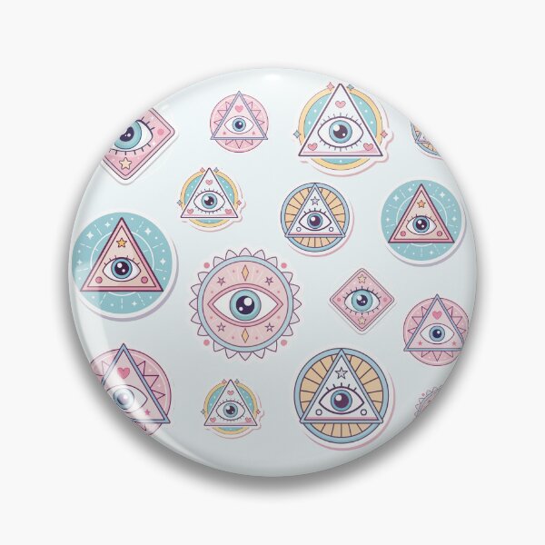 Item preview, Cute Kawaii All-Seeing Eye Stickers Pack - Mystic Pastel Aesthetic Description  designed and sold by asliberry.