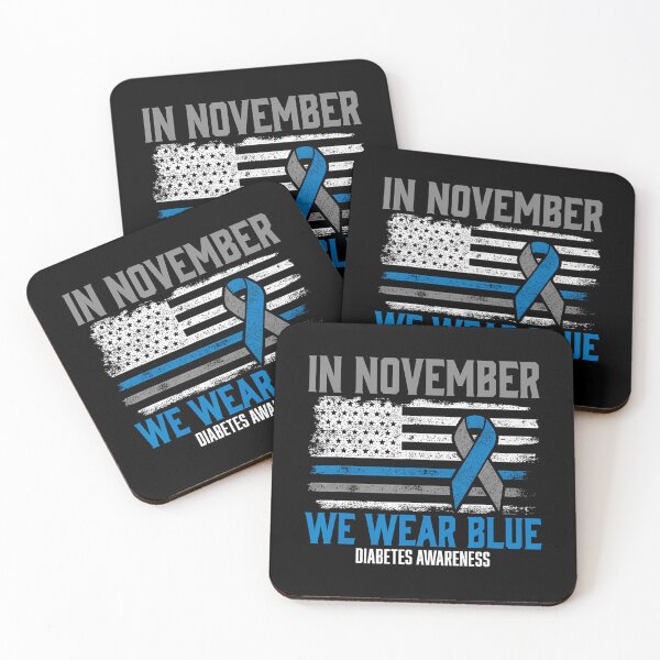 Item preview, Month Vintage November Bow Style Quote Support Blue designed and sold by Williammarger.