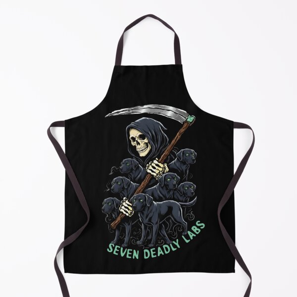 Item preview, Seven Deadly Labs – Grim Reaper and Black Labradors designed and sold by SidTastic .