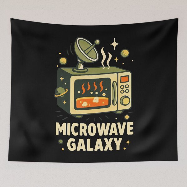 Item preview, Cosmic Cooking Scene with Satellite Dish and Galactic Glow designed and sold by SplashTastic.