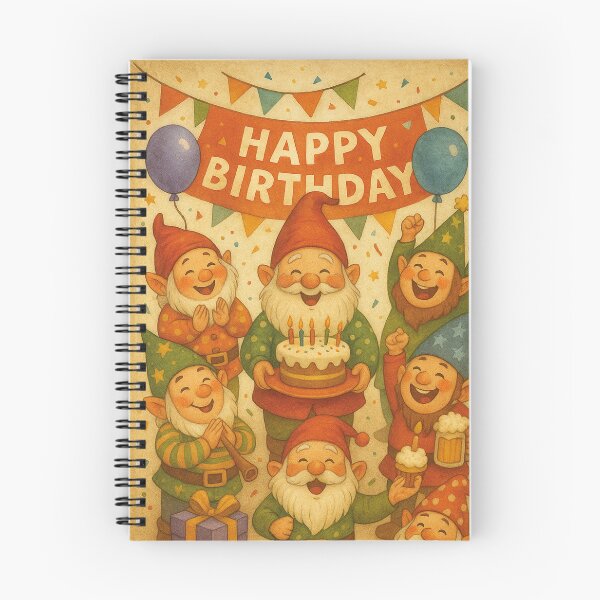 Item preview, Funny dwarves celebrate a birthday party designed and sold by Mauswohn.