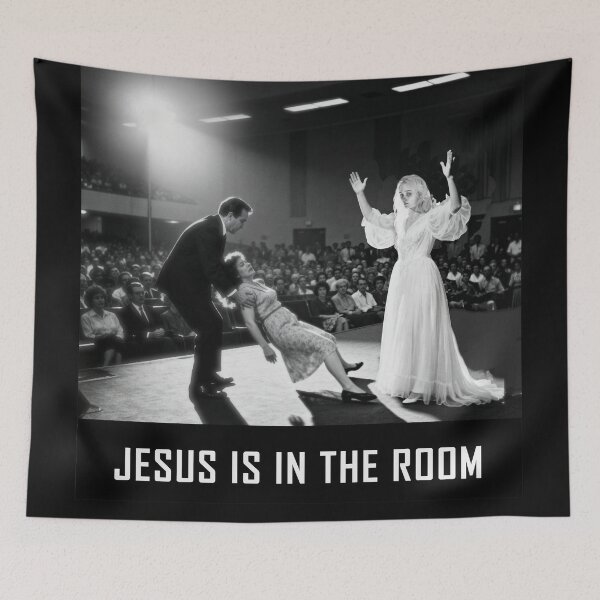 Item preview, Jesus Is in the Room — Revival Night (Tribute to the Great Healing Revivals) designed and sold by Sanctum Icons.
